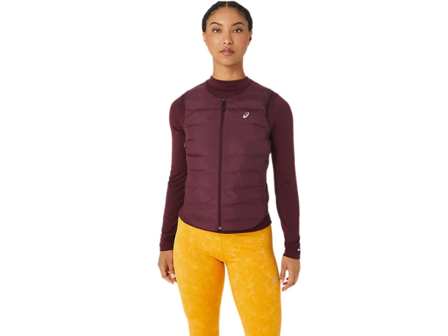 ASICS Women's Deep Mars Running Padded Vest - Lightweight & Warm Athletic Top