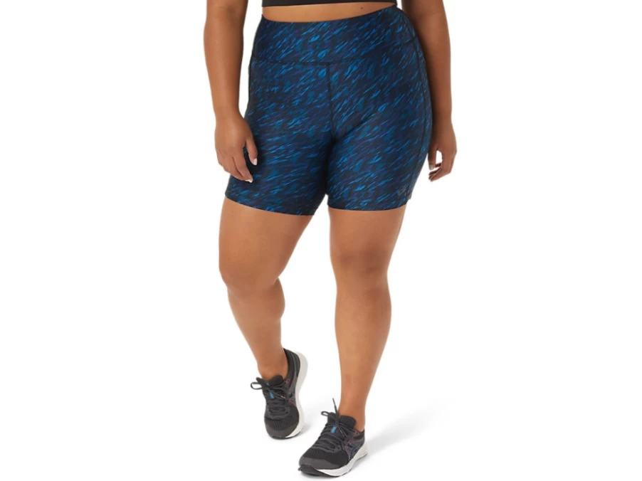 ASICS Women's PR LYTE 5-Inch Running Shorts with Pockets - Night Shade/Lake Drive Print
