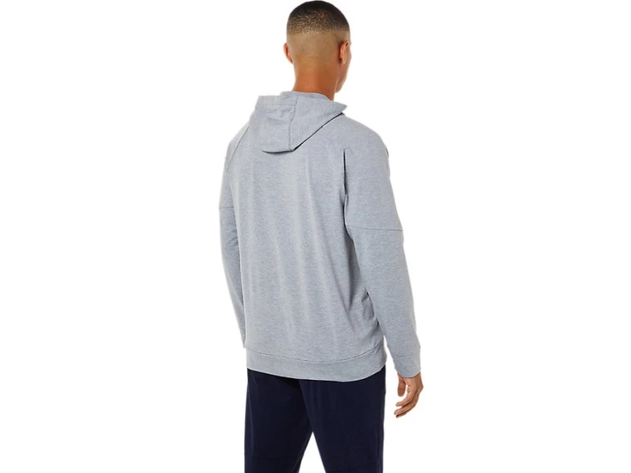 ASICS Men's Sheet Rock Heather Tech Full Zip Hoodie for Performance & Comfort