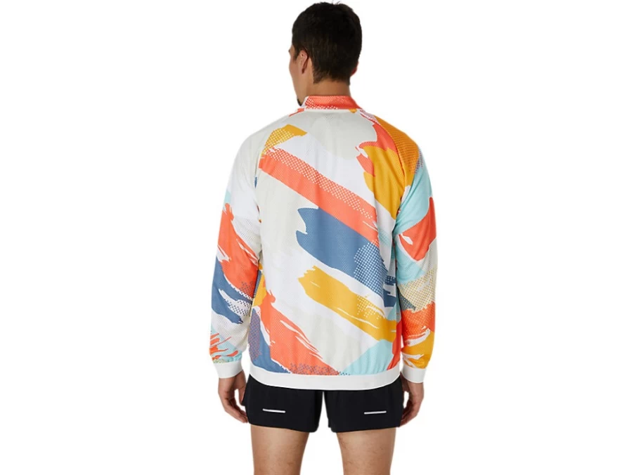 ASICS Men's Multi-Color Mesh Jacket for Athletic Wear & Outdoor Running