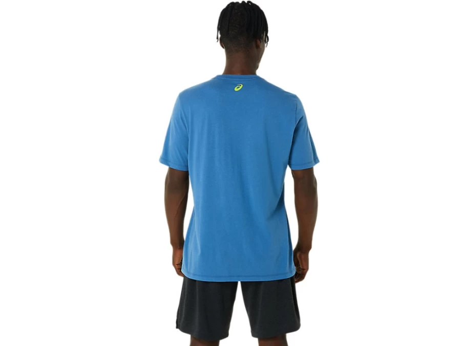 ASICS Unisex Azure Stripe Short Sleeve T-Shirt | Lightweight Comfort Tee