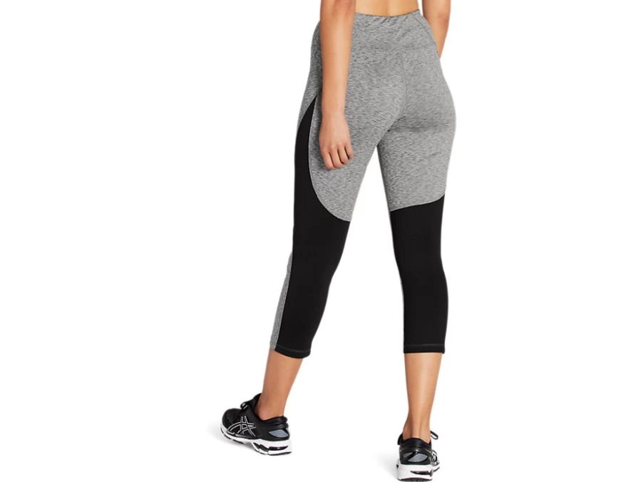 ASICS Women's CB Capri Mid Grey Heather/Performance Black Athletic Pants