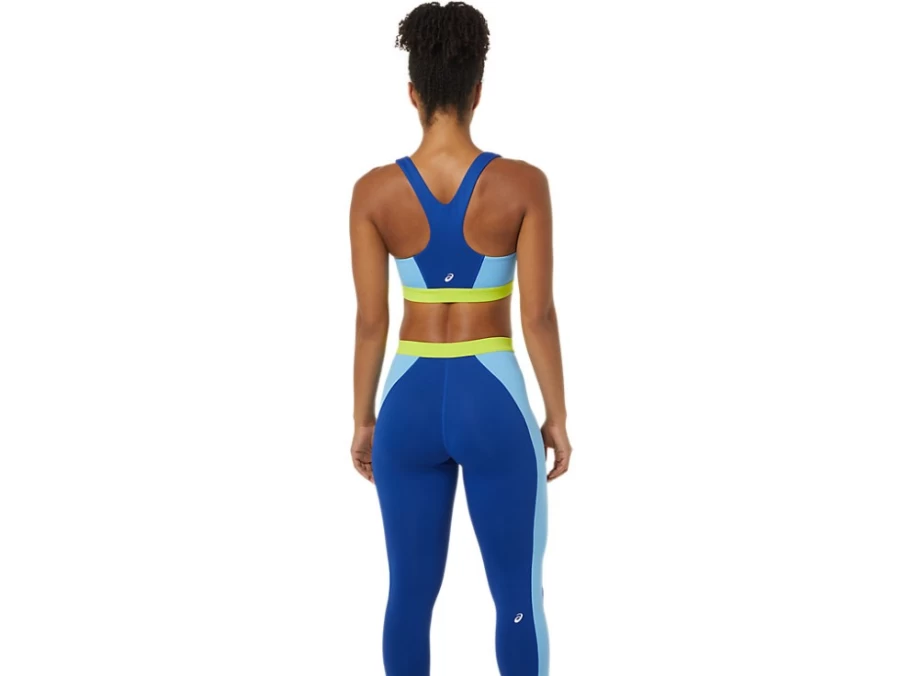 ASICS Women's THE NEW STRONG Repurposed Sports Bra - Asics Blue/Arctic Sky/Green Gecko