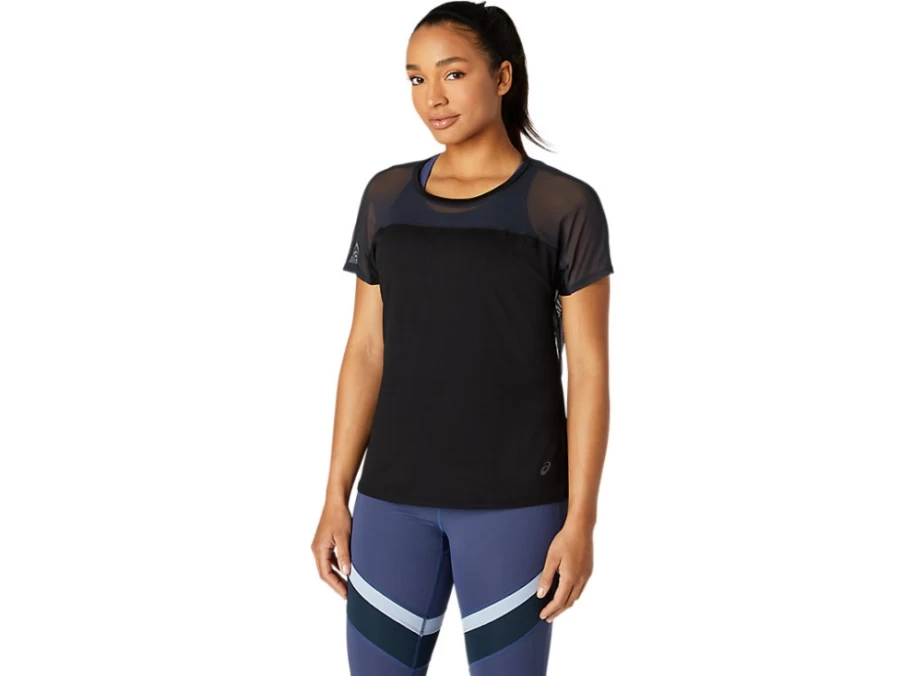 ASICS Women's Performance Black Top – Athletic Workout Shirt for Running & Training