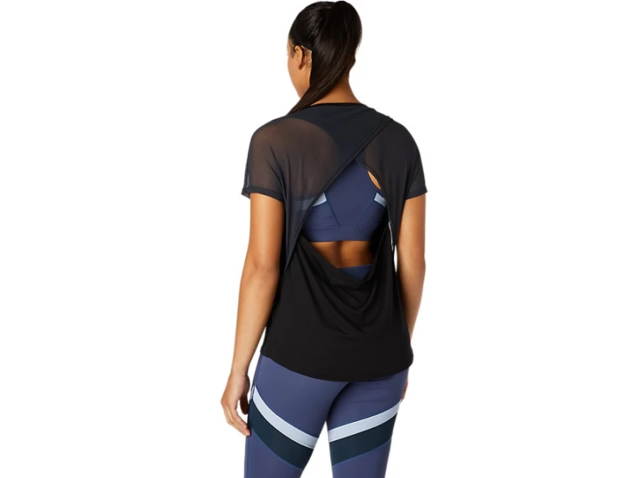 ASICS Women's Performance Black Top – Athletic Workout Shirt for Running & Training
