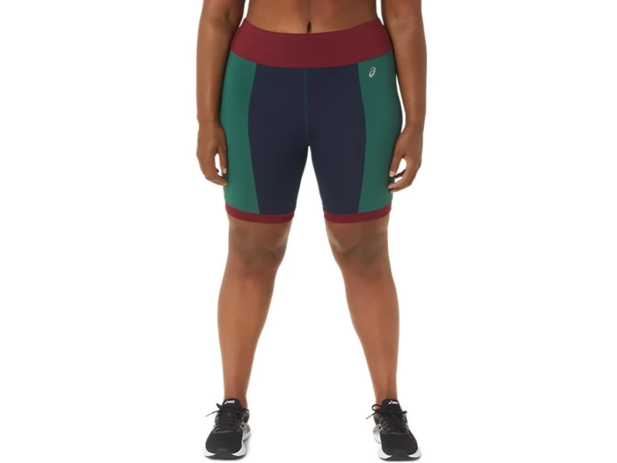 ASICS Women's THE NEW STRONG RePurposed Biker Sneakers in Navy/Cardinal/Forest - Sustainable Leather Cycling-Inspired Shoes