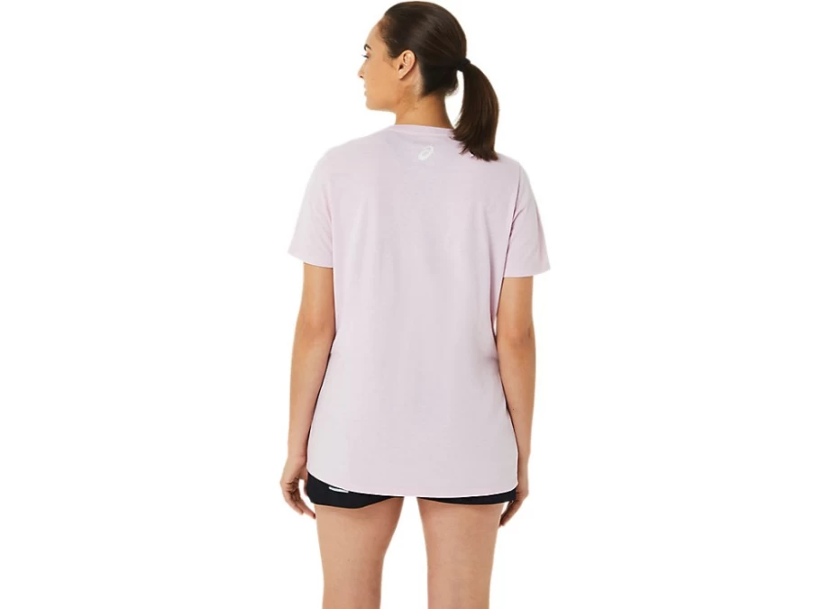 ASICS Women's Barely Rose Stripes V-Neck T-Shirt