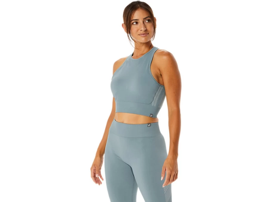 ASICS Women's Light Steel Seamless Nagino Flex Bra - Comfortable Supportive Sports Bra