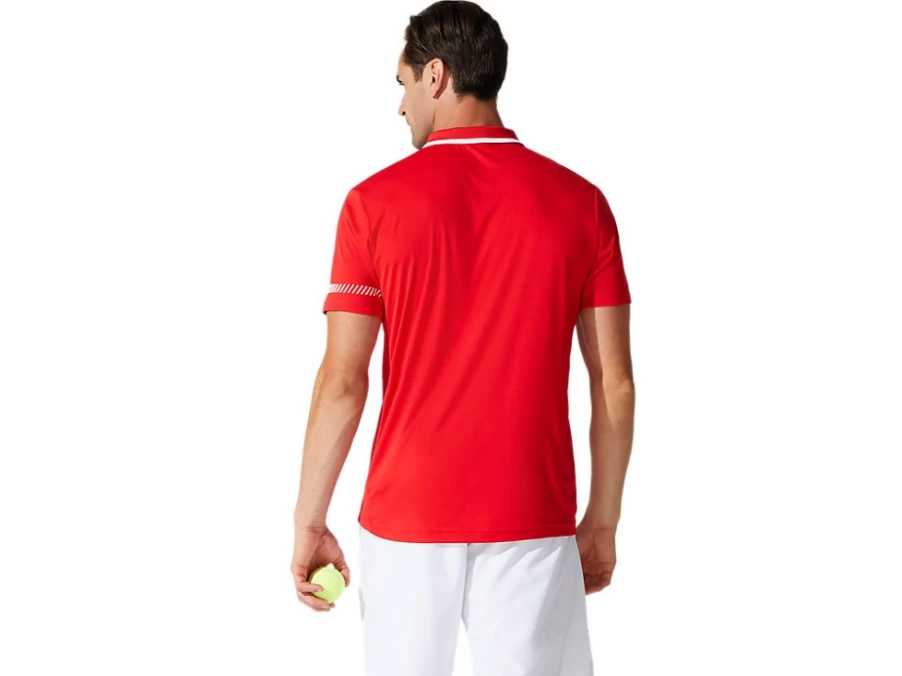 ASICS Men's Classic Red Polo Shirt - Performance Athletic Top