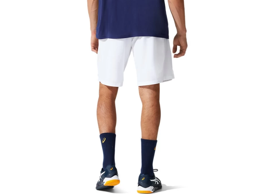 ASICS Men's Court 9-Inch Shorts - Brilliant White Tennis & Training Shorts