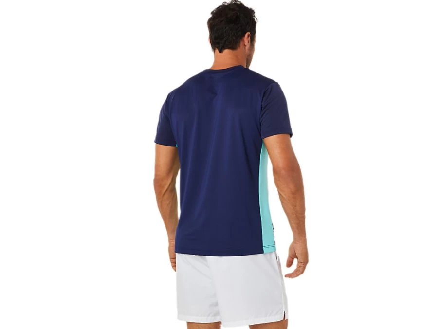 ASICS Men's Court Graphic Short Sleeve T-Shirt - Brilliant White Tennis Top