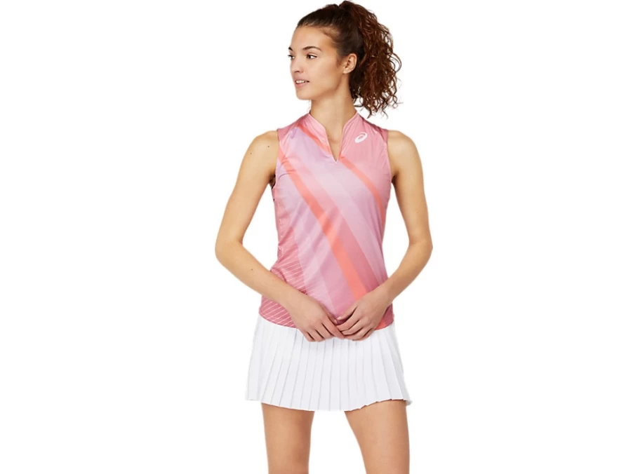 ASICS Women's Smokey Rose Graphic Match Tank Top - Athletic Workout Tee