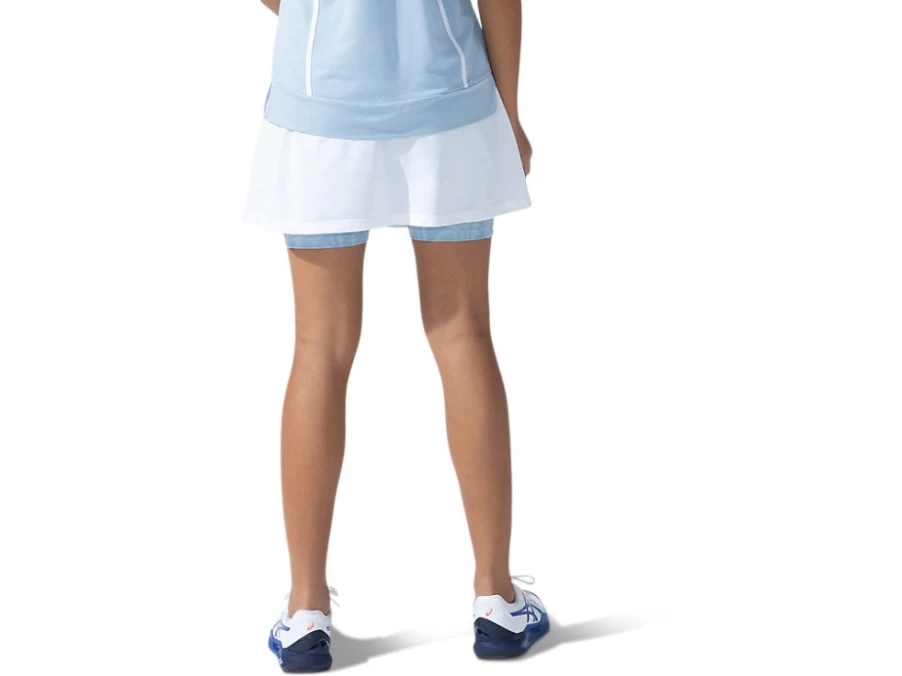 ASICS Women's STRONG 92 Skort - Brilliant White/Mist Print Tennis Skirt for Active Wear