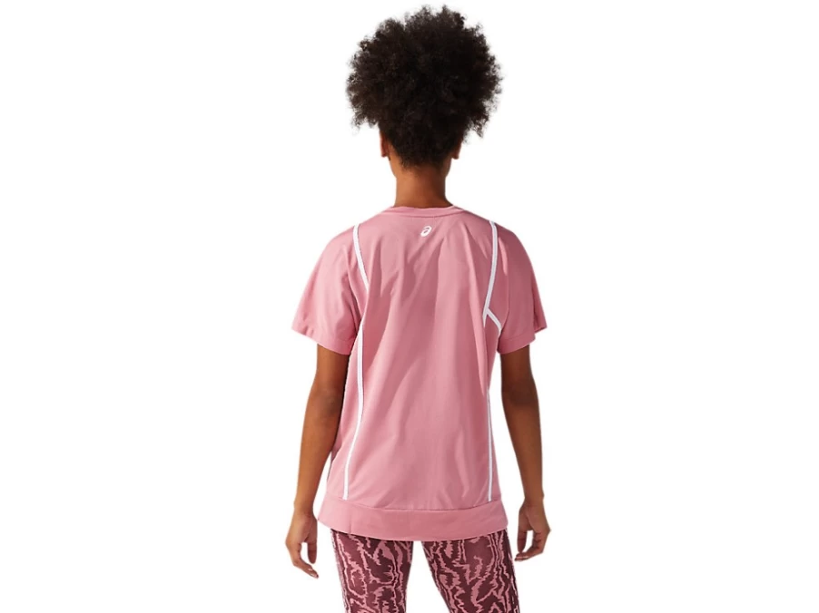 ASICS Women's Smokey Rose & Brilliant White STRONG 92 Short Sleeve Top