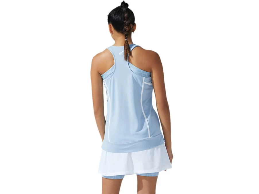 ASICS Women's STRONG 92 Tank Top - Mist/Brilliant White - Lightweight Workout Shirt