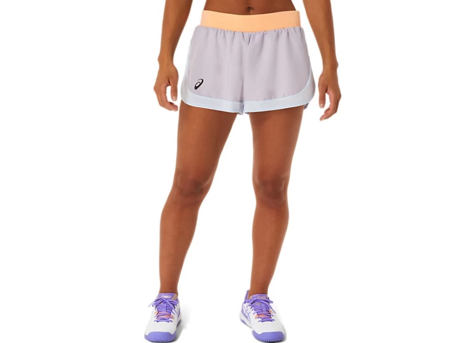 ASICS Women's Match Short - Dusk Violet & Orange Pop Running Shorts for Women