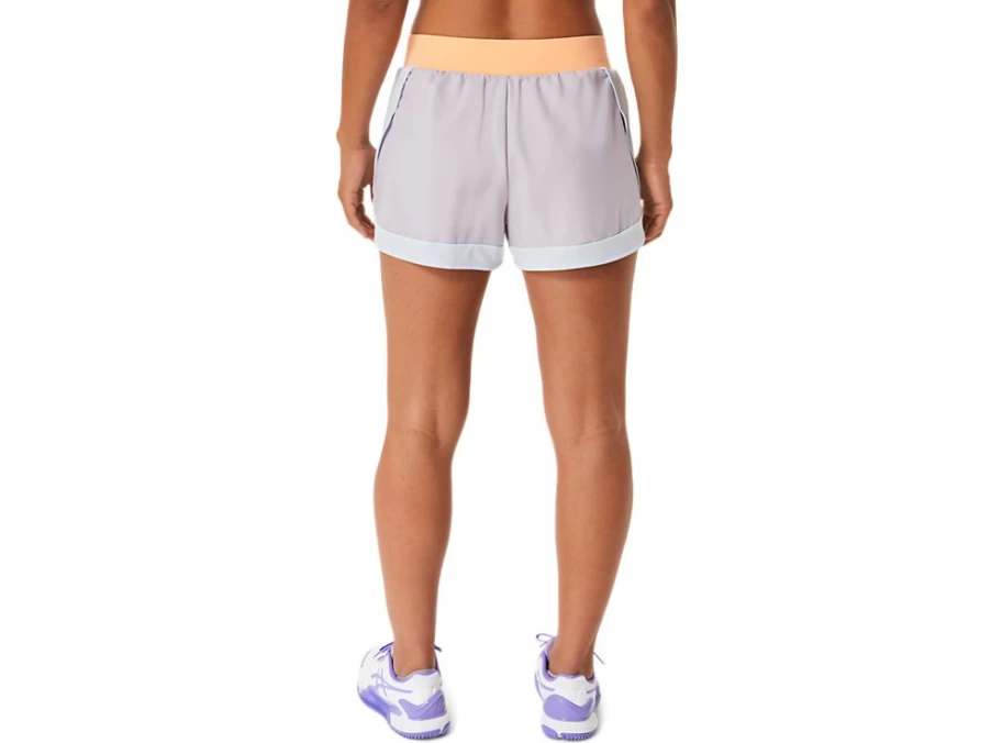 ASICS Women's Match Short - Dusk Violet & Orange Pop Running Shorts for Women