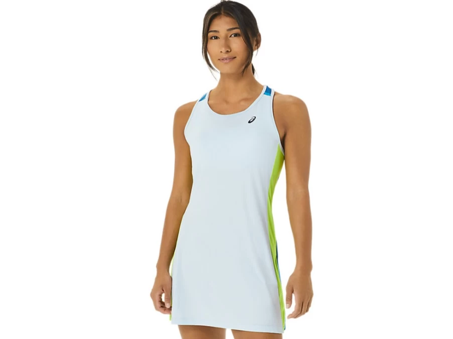 ASICS Women's Sky/Reborn Blue Court Graphic Tennis Dress