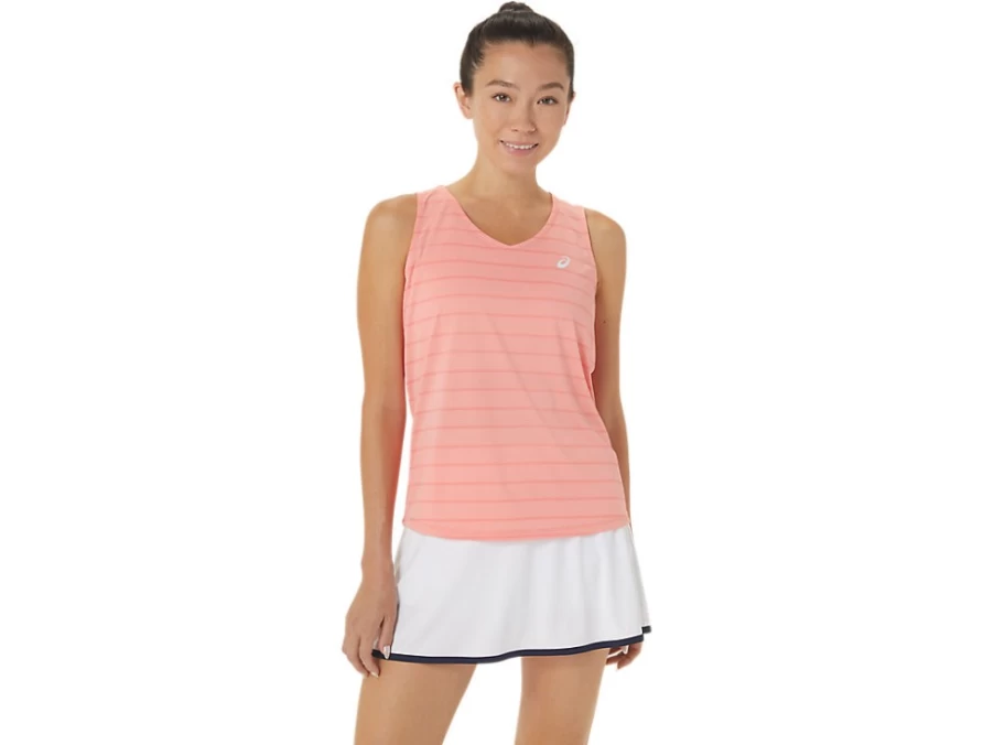 ASICS Women's Guava Court Stripe Tank Top – Athletic Tennis Apparel