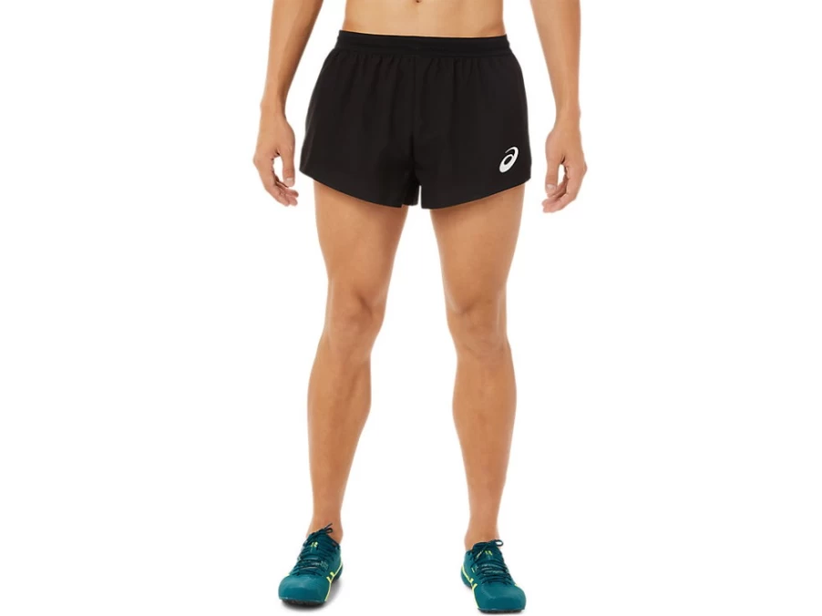 ASICS Men's Performance Black Lightweight Mesh Woven Shorts for Running & Training