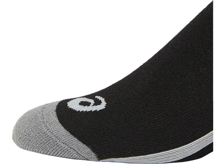 ASICS PERFORMANCE 2 NO SHOW SOCKS UNISEX PERFORMANCE BLACK ATHLETIC SOCKS