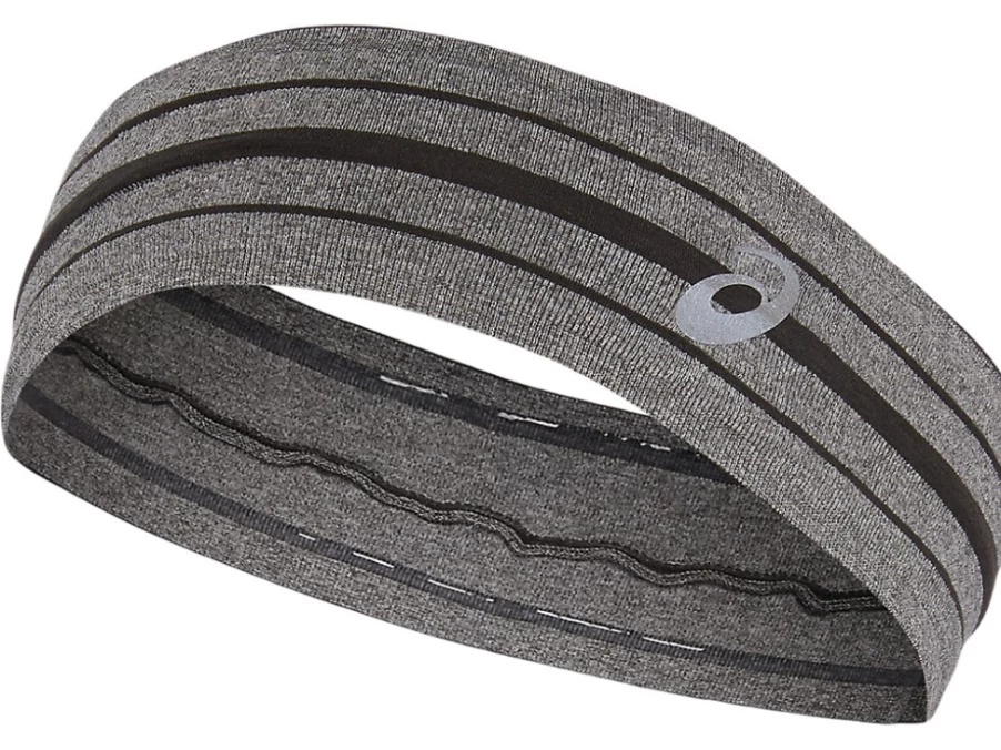 ASICS Women's Dark Grey Heather Illusion Headband for Sports & Fitness