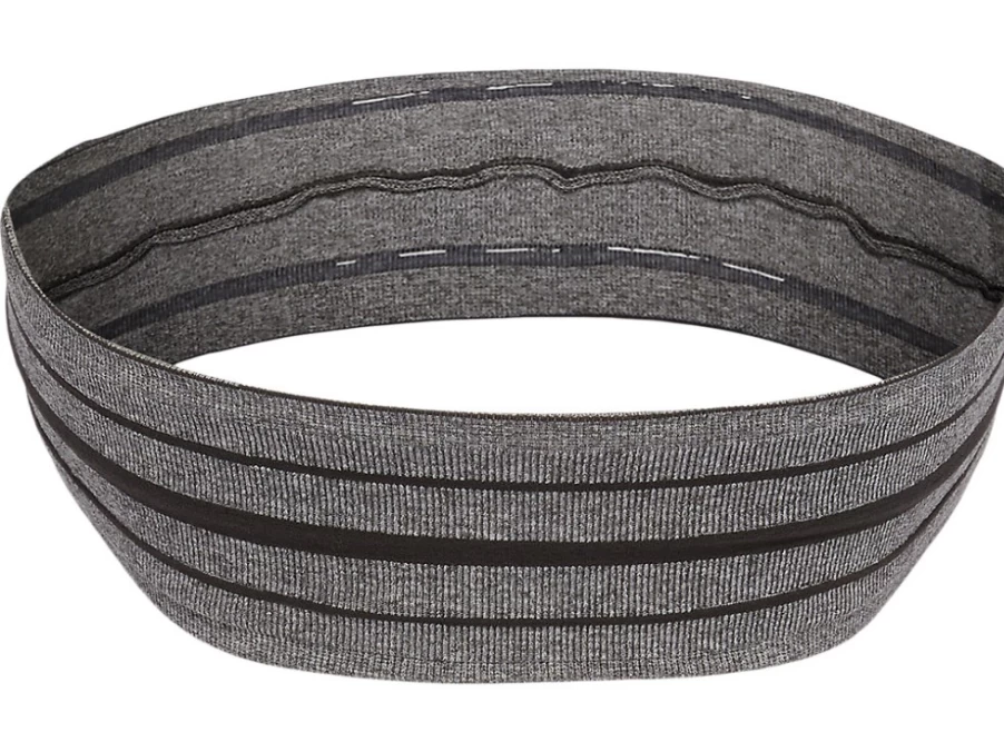 ASICS Women's Dark Grey Heather Illusion Headband for Sports & Fitness