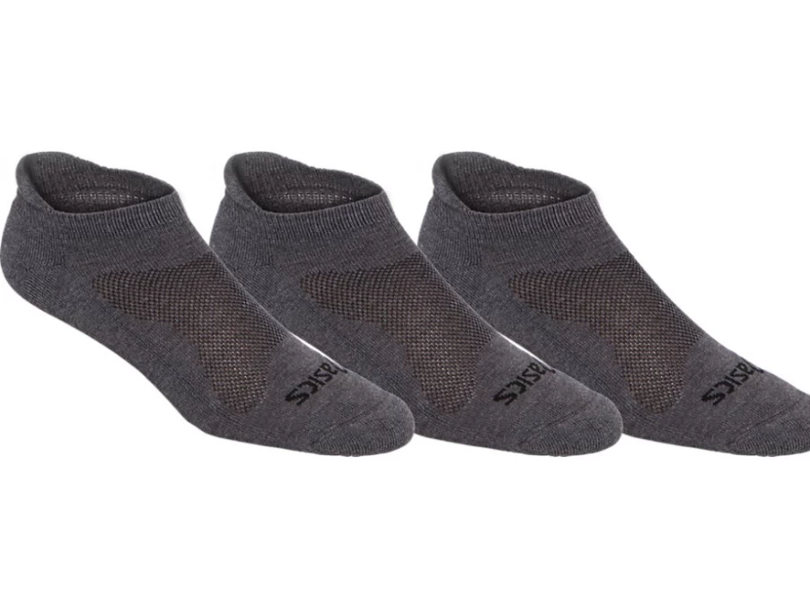 ASICS Women's Grey Heather Cushion Low Cut Socks (3-Pack)