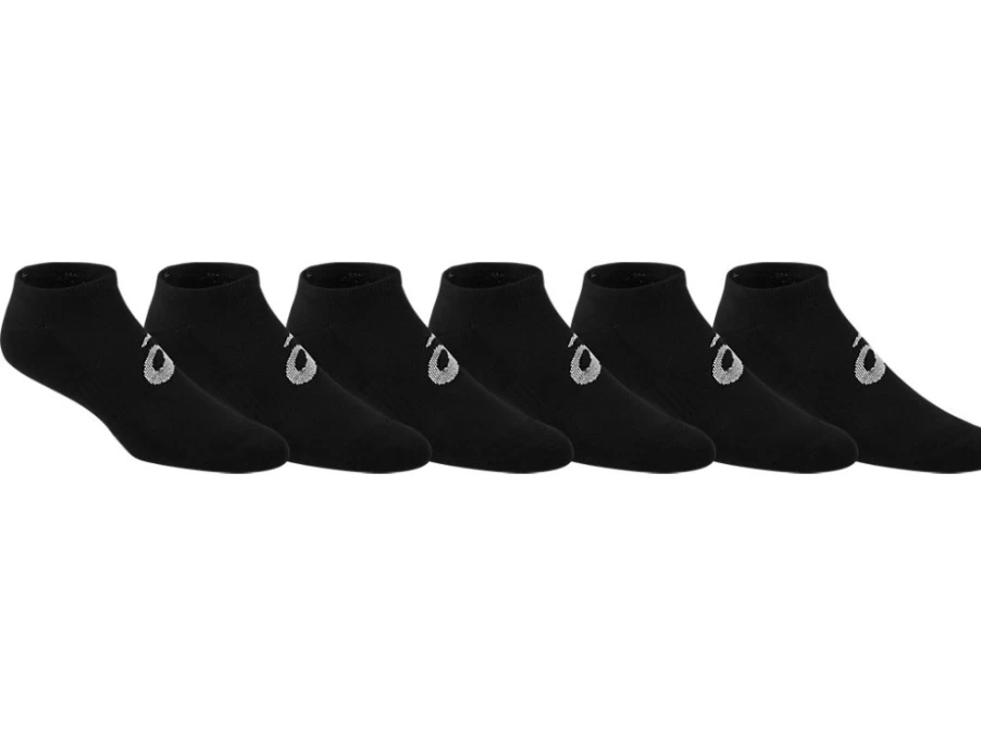 ASICS Women's Performance Black No-Show Socks 6-Pack for Comfort & Invisible Fit